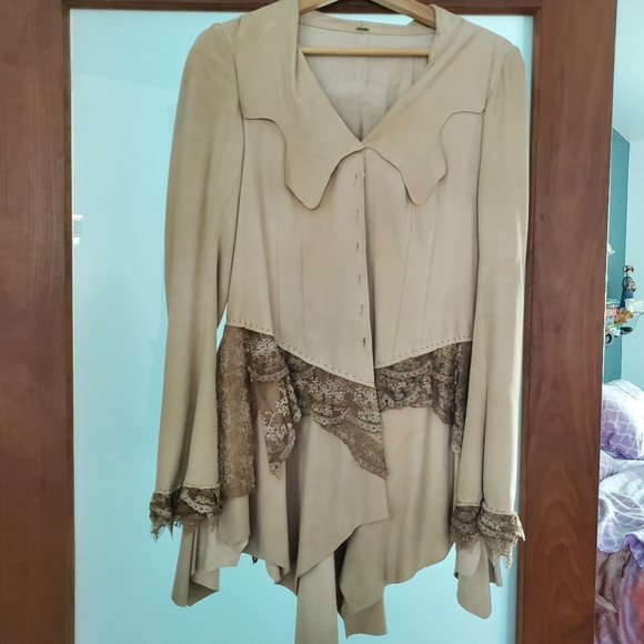FREE PEOPLE suede STORM JACKET - Picture 4 of 5